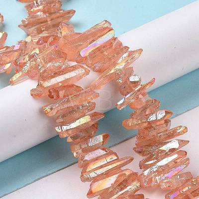 Natural Quartz Crystal Points Beads Strands G-K181-B23-1