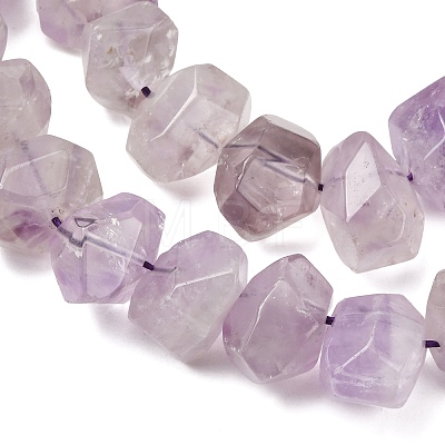 Natural Amethyst Nuggets Bead Strands G-P082-15-1