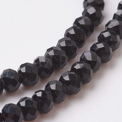 Faceted Glass Beads Strands EGLA-F124-M02-1