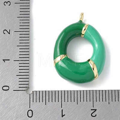 Brass Enamel Pendants KK-E093-03G-O-02-1