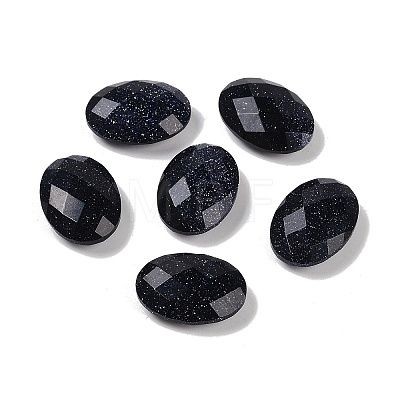 Synthetic Blue Goldstone Cabochons G-O175-15G-01-1