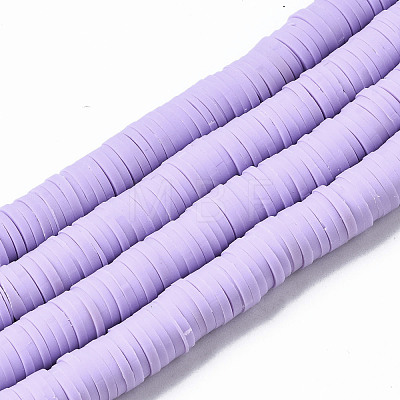 Handmade Polymer Clay Beads Strands CLAY-R089-8mm-146-1
