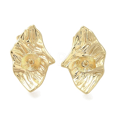 Brass Stud Earring Findings KK-K388-14G-1