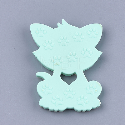 Food Grade Eco-Friendly Silicone Kitten Cabochons SIL-T052-08C-1