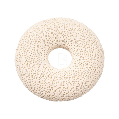 Natural Lava Rock Disc Big Pendants G-M203-12-1
