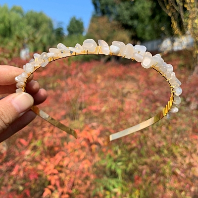 Natural Moonstone Hair Bands PW-WGC1C33-68-1