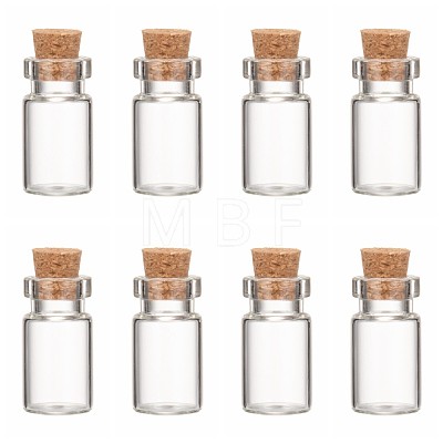 Glass Wishing Bottle Bead Containers X-CON-Q014-1