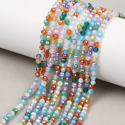 Cubic Zirconia Beads Strands ZIRC-P125-3mm-01-1