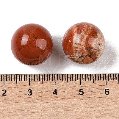 Natural Red Jasper No Hole Sphere Beads G-K353-04D-07-1