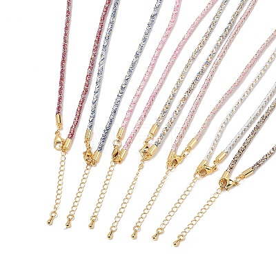 2.5MM Round Nylon Cotton Cord Necklace Making NJEW-C106-01G-1