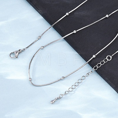 2.5MM Brass Ball Snake Chain Necklaces for Women Men KK-P302-03P-1