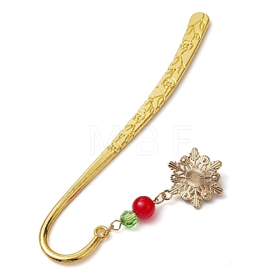 Christmas Theme Alloy  Hook Bookmarks AJEW-JK00334-1