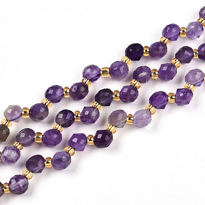 Natural Amethyst Beads Strands G-T141-48-1
