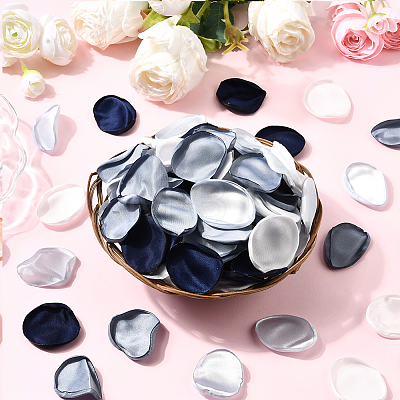 Polyester Artificial Rose Flower Petals AJEW-WH20067-107K-1
