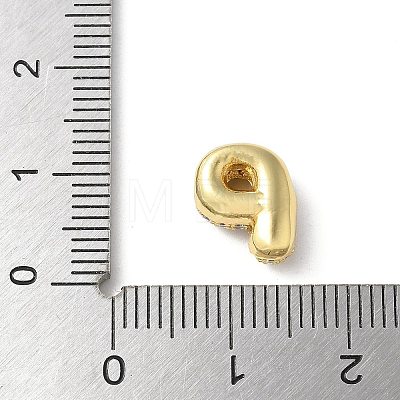 Brass Micro Pave Cubic Zirconia Beads KK-P290-61G-P-1