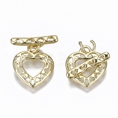 Brass Toggle Clasps KK-T057-056-NF-1