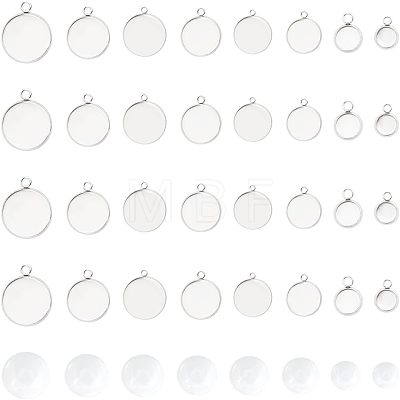 Unicraftale DIY Half Round Mixed Size Pendant Making Kits DIY-UN0002-41P-1