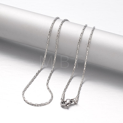 Tarnish Resistant 304 Stainless Steel Coreana Chain Necklaces NJEW-L043-52P-1