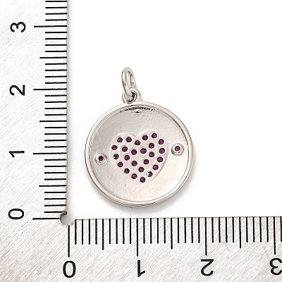 Brass Micro Pave Cubic Zirconia Pendants KK-U033-11P-01-1