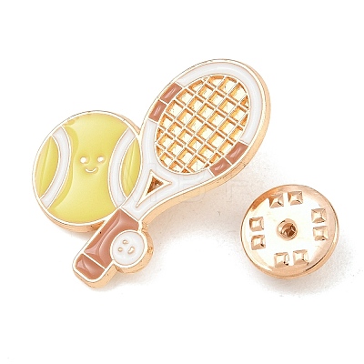 Sports Tennis Enamel Brooches JEWB-I063-03KCG-03-1