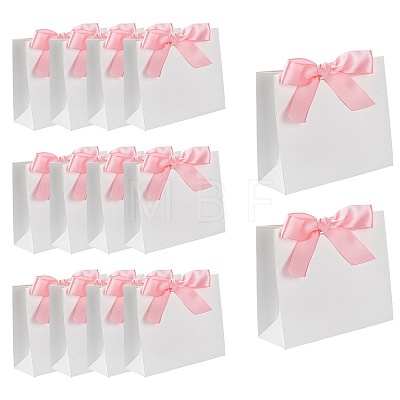 White Cardboard Paper Wedding Candy Boxes with Ribbon CON-FZC0002-002C-1