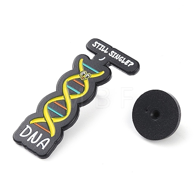 Bioscience Theme Black Zinc Alloy Brooches JEWB-C031-01A-EB-1