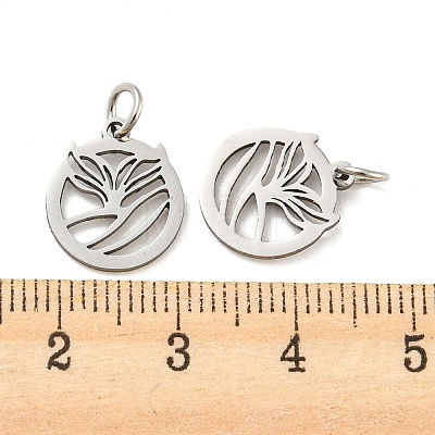 Laser Cut 304 Stainless Steel Charms STAS-H184-19P-1
