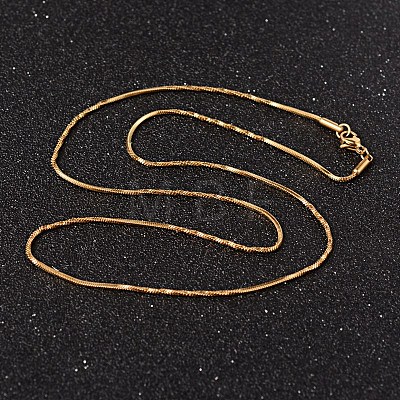 304 Stainless Steel Snake Chain Necklaces NJEW-O096-B-23G-1