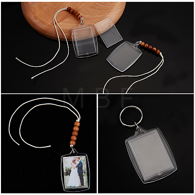 8Pcs Plastic Badge Holder Pendant Decoration HJEW-CA0001-19-1