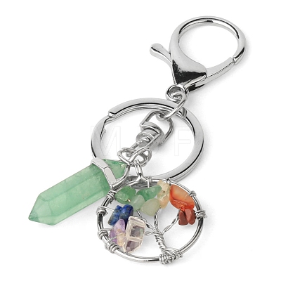 Mixed Stone Keychains PW-WGBF370-01-1