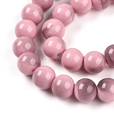 Baking Paint Glass Beads Strands DGLA-N013-10mm-09-1