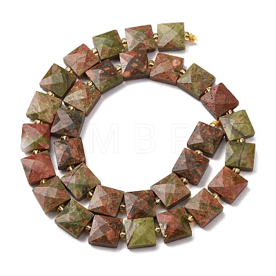Natural Unakite Beads Strands G-F839-A20-01-1
