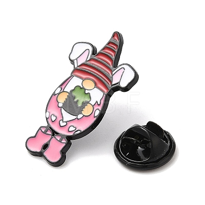 Easter Gnome with Rabbit Ear Enamel Pins for Women JEWB-D017-02D-EB-1