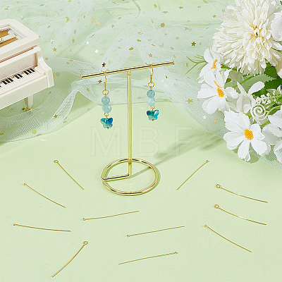 300Pcs 3 Styles Brass Flat Head Pins KK-ME0002-86-1