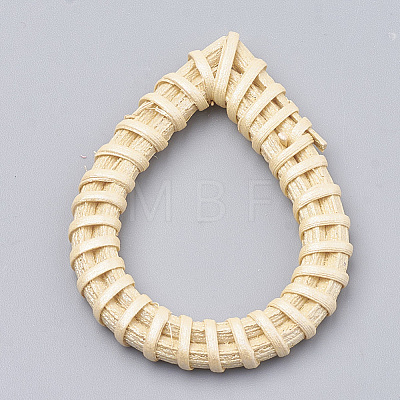 Handmade Spray Painted Reed Cane/Rattan Woven Linking Rings WOVE-N007-05F-1