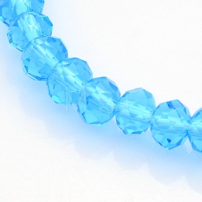 Glass Rondelle Beads Stretch Bracelets X-BJEW-F074-M-1