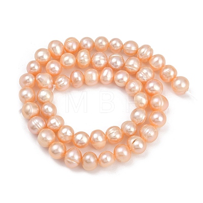 Natural Cultured Freshwater Pearl Beads Strands PEAR-I007-07X-09B-1