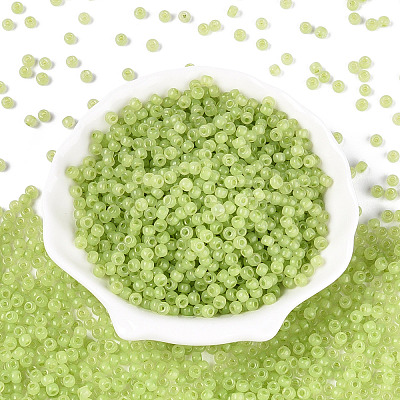 6/0 Transparent Inside Colours Glass Seed Beads SEED-N008-08J-1