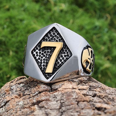 Punk Style 316L Stainless Steel Finger Rings for Men FS-WG96F45-11-1