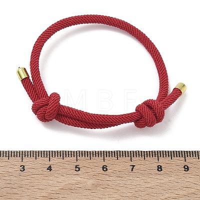 Adjustable Nylon Round Milan Cord Slider Bracelet Making FB-H001-01G-14-1
