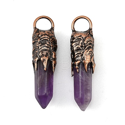 Natural Amethyst Big Pendants G-D102-05R-02-1