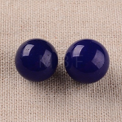 Natural White Jade Round Ball No Hole Beads X-G-I170-16mm-12-1-1
