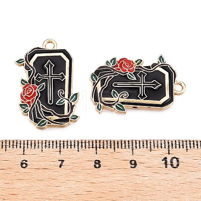 Halloween Theme Rack Plating Alloy Enamel Pendants ENAM-N056-393A-KCG-1