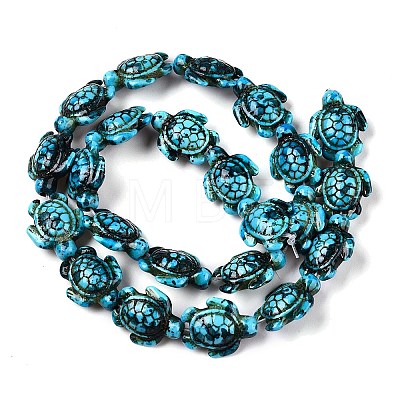 Synthetic Turquoise Dyed Beads Strands G-P507-05A-3-1