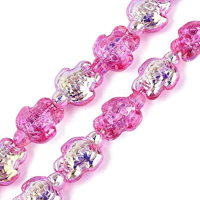 Electroplate Transparent Glass Beads Strands EGLA-N055-04A-05-1