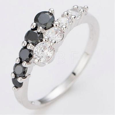 Simple Fashion Style Brass Cubic Zirconia Rings RJEW-EE0001-083P-G-1