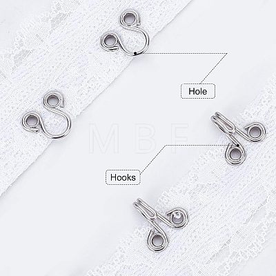 Steel Hook Buckles FIND-WH0082-91B-1