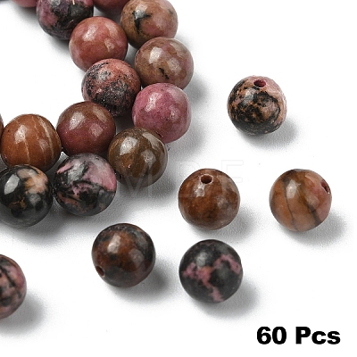 60Pcs Natural Rhodonite Beads G-YW0002-16A-1