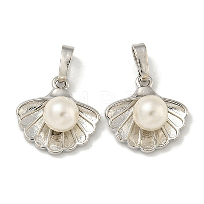 Brass & Shell Pearl Charms KK-I714-02P-1