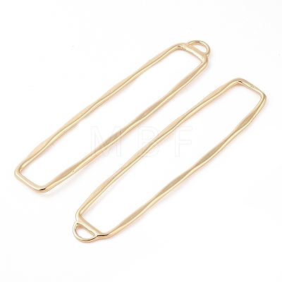 Brass Open Back Bezel Pendants KK-N256-01H-G-1